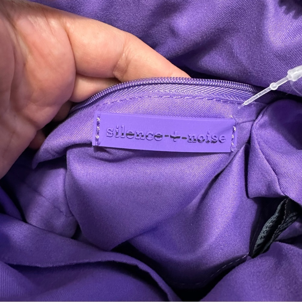 Urban Outfitters Silence + Noise Max Pucker Quilted Crossbody Purple Bag NWOT - Picture 9 of 11